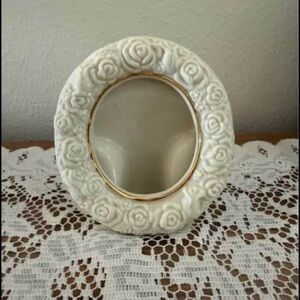 Vintage international silver company rose porcelain picture frame